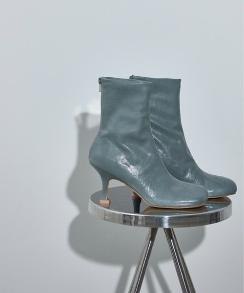 「THE YOn」 ブーツ 38 グレイッシュブルー レディース_画像9