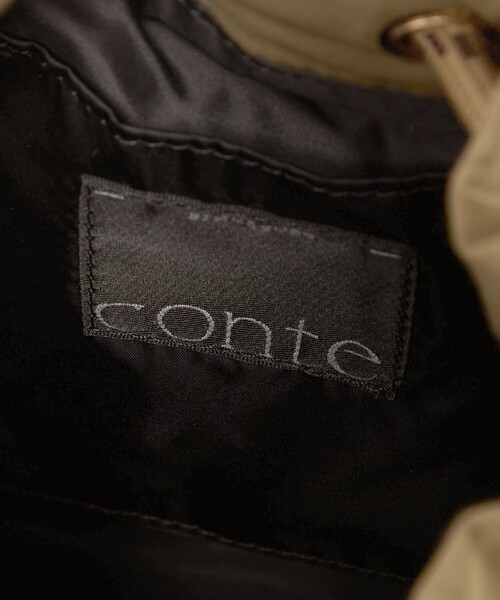 conte ハンドバッグ 「conte」ドローストリング バッグ BEIGE 