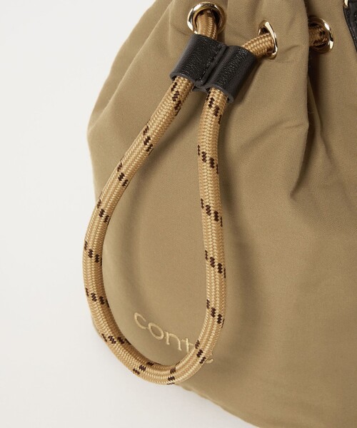 conte ハンドバッグ 「conte」ドローストリング バッグ BEIGE 