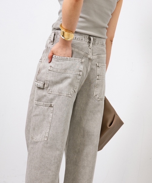 「AGOLDE」 デニムパンツ 25 ベージュ レディース_画像2