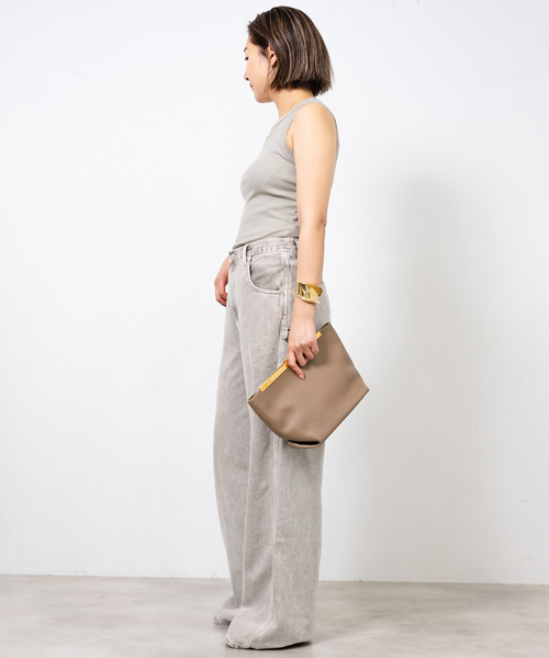 「AGOLDE」 デニムパンツ 25 ベージュ レディース_画像4