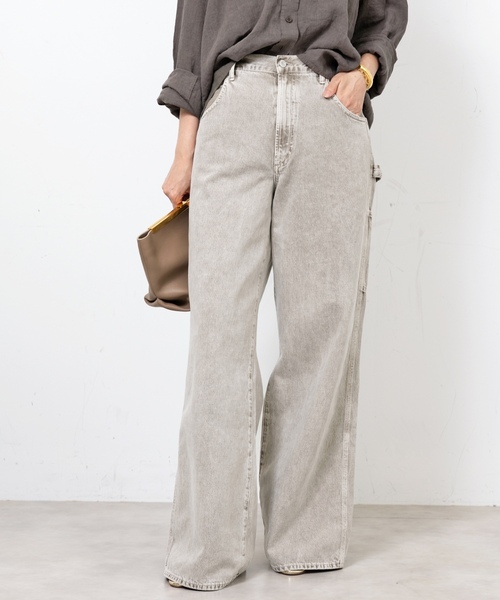 「AGOLDE」 デニムパンツ 25 ベージュ レディース_画像5