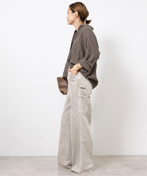 「AGOLDE」 デニムパンツ 25 ベージュ レディース_画像8