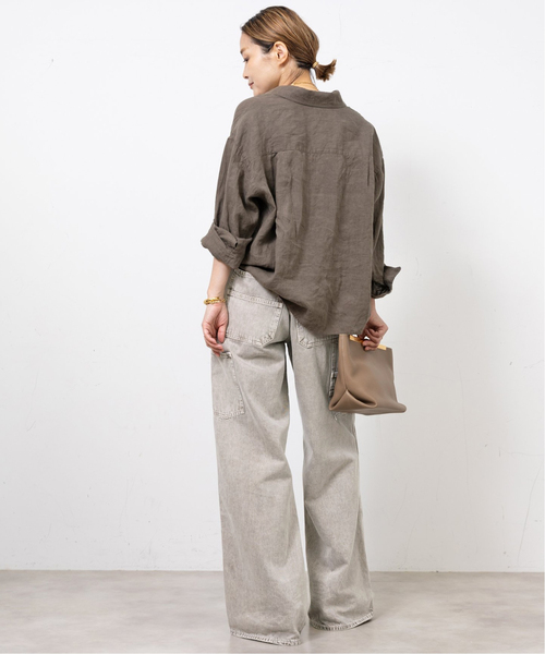 「AGOLDE」 デニムパンツ 25 ベージュ レディース_画像9