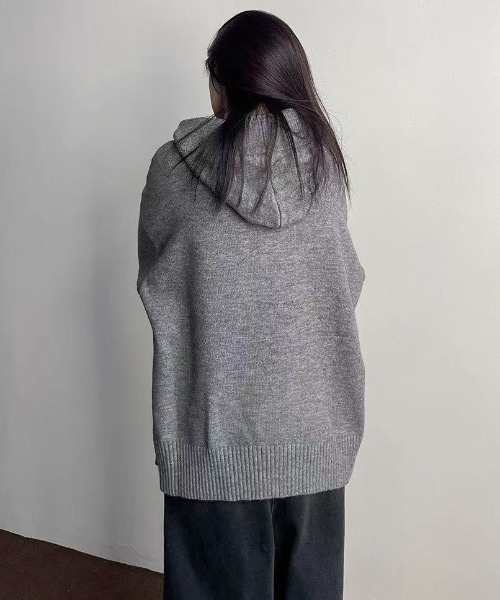 「FreeZone」 長袖ニット F グレー メンズ_画像2