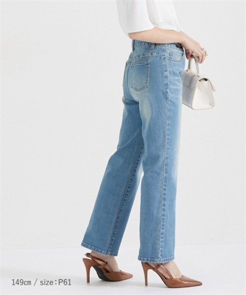 「Petitjo」 ブーツカットデニムパンツ 64 ネイビー レディース_画像9