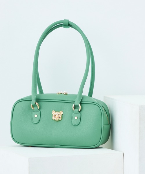 希少 ジバンシー ミニ ボストンバック ハンドバック 4Gロゴ 牛革 レザー 緑 PAUL & JOE ACCESSOIRES（ポールアンドジョーアクセソワ） ボストン
