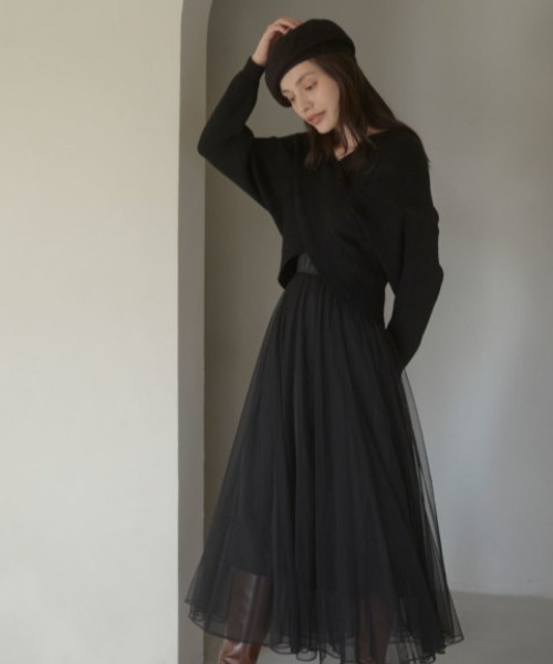 「ACYM」 ベレー帽 FREE ブラック レディース_画像7