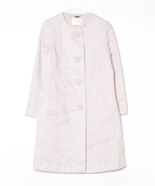 LAISSE PASSE（レッセパッセ） ノーカラーコート MEDIUM ピンク