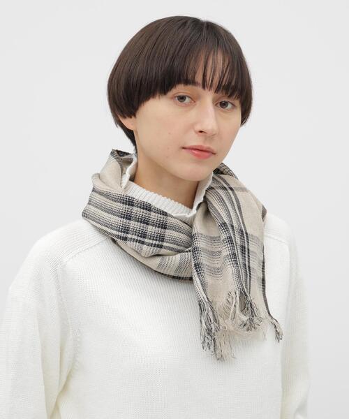 美品✦ฺMARGARET HOWELL リネンスカーフ　麻　マーガレットハウエル MARGARET HOWELL（マーガレットハウエル） ストール マフラー LINEN