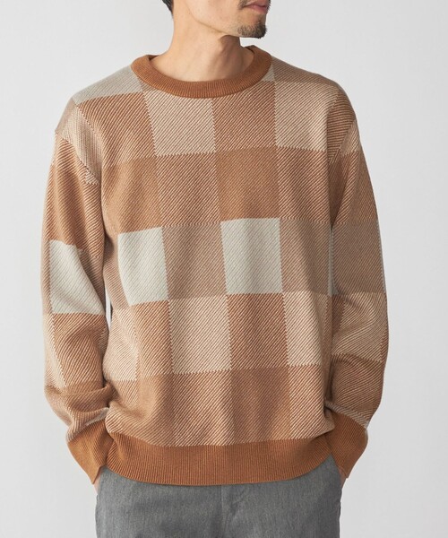 Drawer コットンカシミヤニット バックジップセーター 38 春ニット AEWEN MATOPH＞コットンカシミヤミックス ショルダーパッドニット