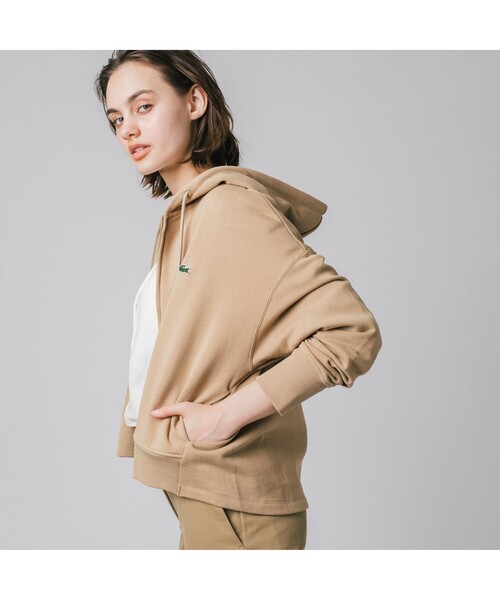 LACOSTE（ラコステ） ジップアップパーカー 38 ホワイト レディース