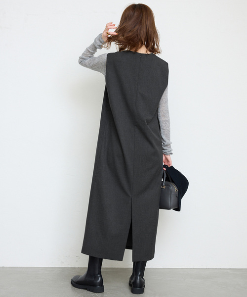 「SLOBE IENA」 ノースリーブワンピース FREE チャコールグレー レディースの画像