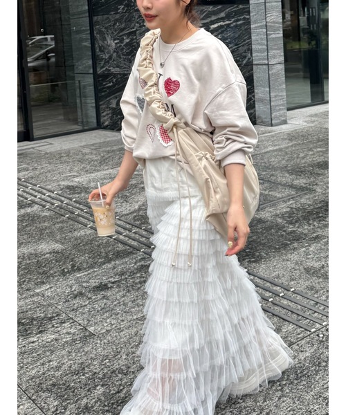 「JUMELLE」 スウェットカットソー FREE アイボリー レディース_画像3