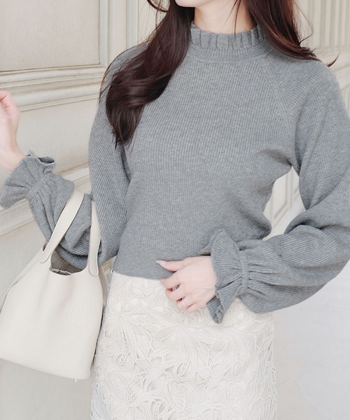 「mily bilet」 長袖ニット X-LARGE モカ レディース_画像9