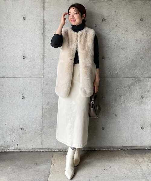 「UNFILO」 タイトスカート X-LARGE グレー レディース_画像8