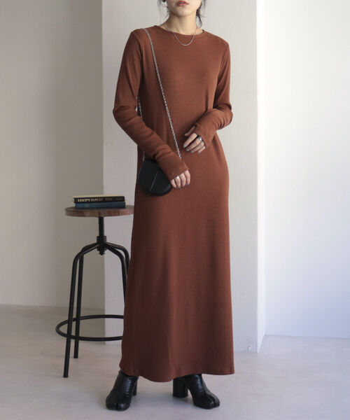 「fredy emue」 長袖ワンピース 38 ブラック レディース_画像2