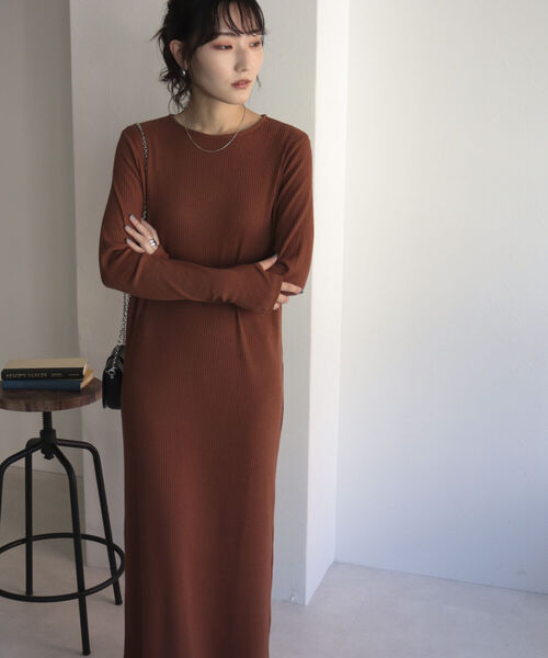 「fredy emue」 長袖ワンピース 38 ブラック レディース_画像5