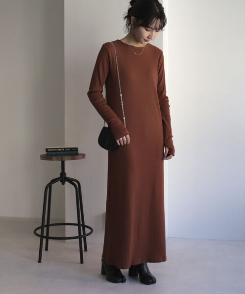 「fredy emue」 長袖ワンピース 38 ブラック レディース_画像6