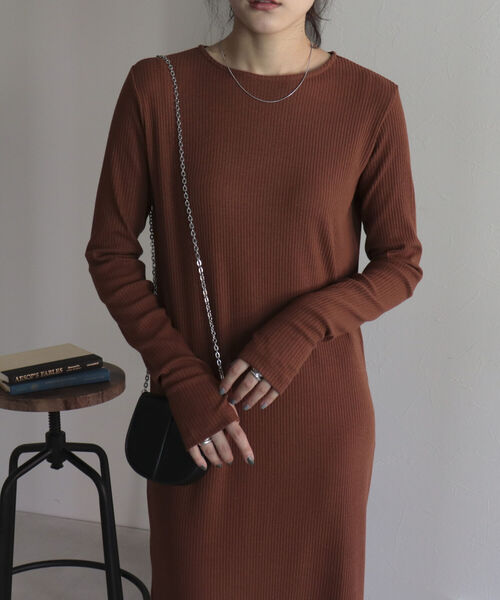 「fredy emue」 長袖ワンピース 38 ブラック レディース_画像9