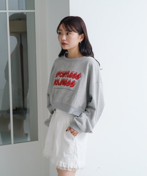 「Kastane」 スウェットカットソー SMALL グレー レディース_画像3