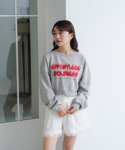 「Kastane」 スウェットカットソー SMALL グレー レディース_画像4