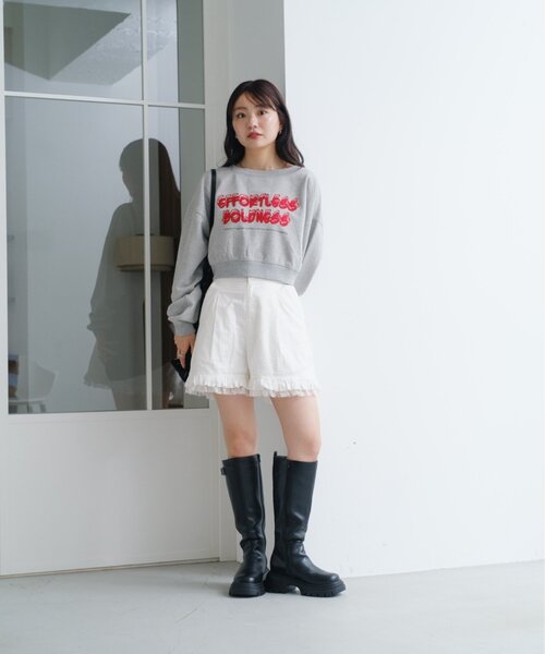 「Kastane」 スウェットカットソー SMALL グレー レディース_画像5