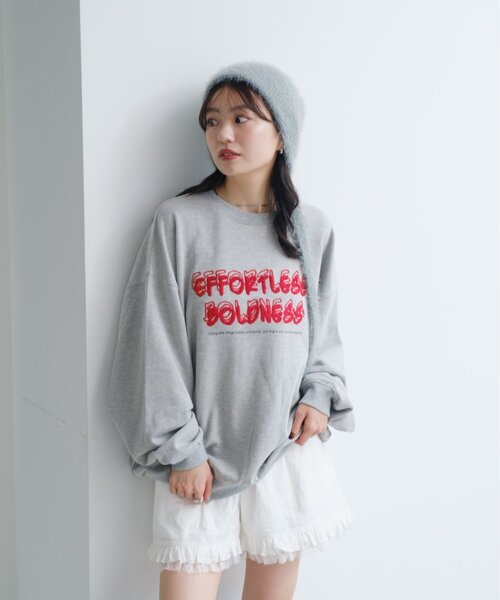 「Kastane」 スウェットカットソー SMALL グレー レディース_画像9