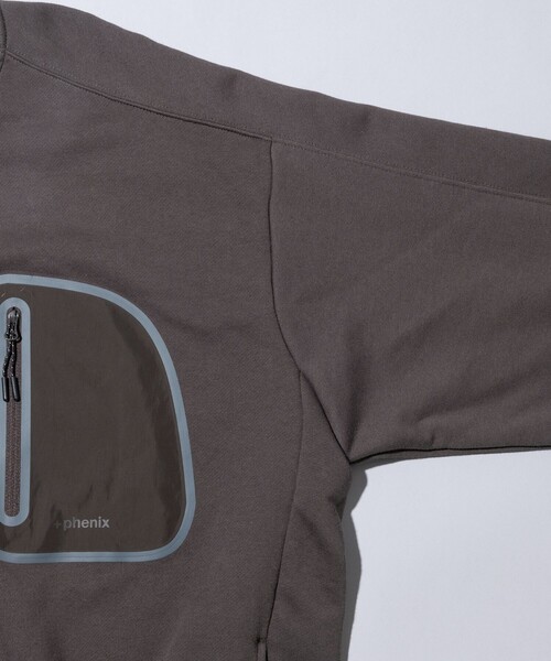 「+phenix」 スウェットカットソー LARGE チャコールグレー メンズ_画像5