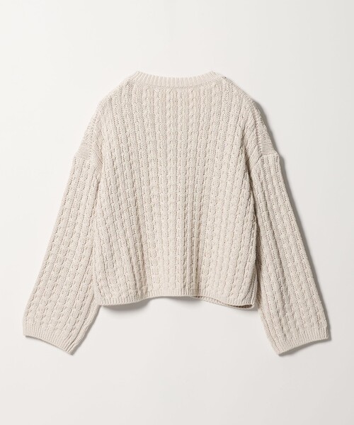 conte コンテ コットンシルク ケーブルニット 黒 未使用 定価39600円 conte ニット セーター 「conte」コットンシルク ケーブルニット