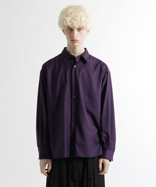【新品・タグ付き】HARE シシュウシャツ パープル HARE（ハレ） シャツ KAGEBANAシシュウシャツ(HARE) メンズ : ZOZOTOWN
