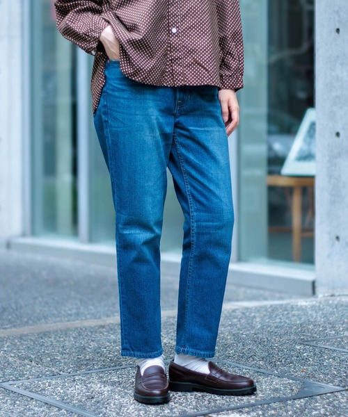 「D.M.G.」 デニムパンツ L インディゴブルー レディース_画像9