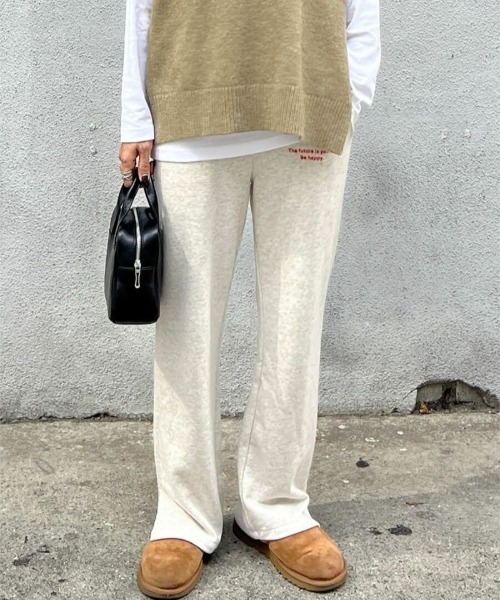 「ISOOK」 スウェットパンツ FREE アイボリー レディース_画像8