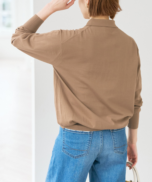 Spick＆Span Emil cotoni ポロシャツニット ピンク Emil cotoni ポロシャツニット（ニット／セーター）｜Spick & Span