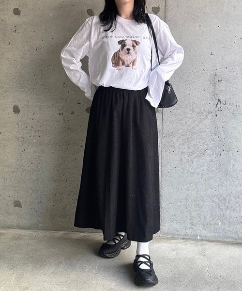 tシャツ ブルドッグプリントロンT／長袖Tシャツ レディース : ZOZOTOWN