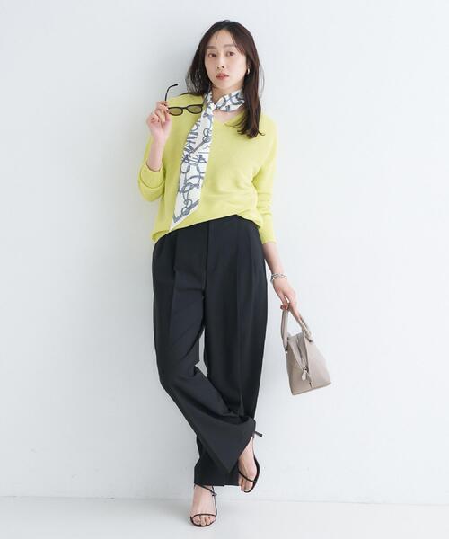 パンツ 「洗える/ワイド」ベーシックツータックパンツ レディースの画像