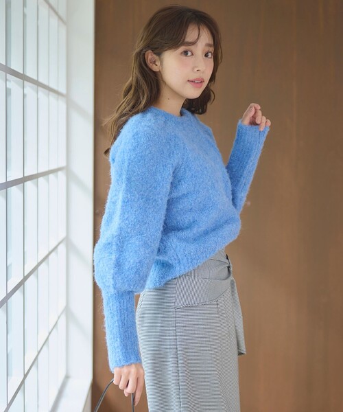 「Feroux」 長袖ニット F ブルー レディース_画像8