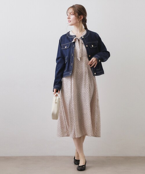 index（インデックス） デニムジャケット gジャン ミニマルノーカラー