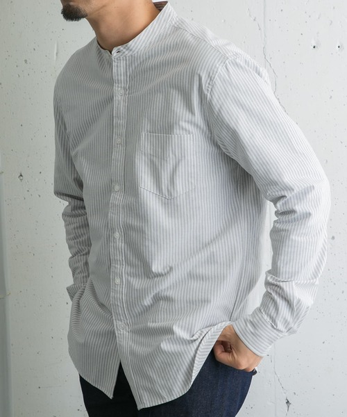 「URBAN RESEARCH ROSSO MEN」 長袖シャツ MEDIUM グレー メンズ_画像9