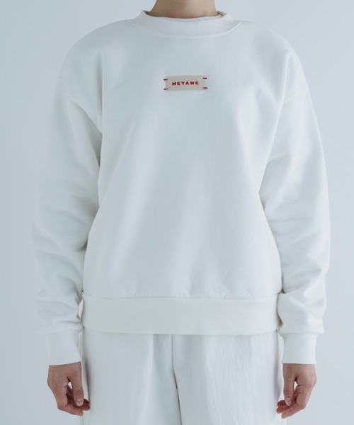 「MEYAME」 スウェットカットソー FREE ホワイト レディース_画像2