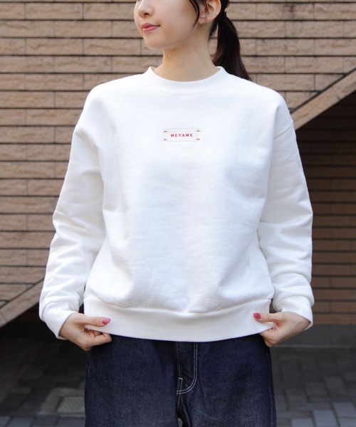 「MEYAME」 スウェットカットソー FREE ホワイト レディース_画像5