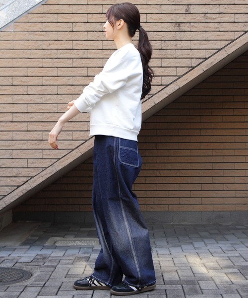 「MEYAME」 スウェットカットソー FREE ホワイト レディース_画像9