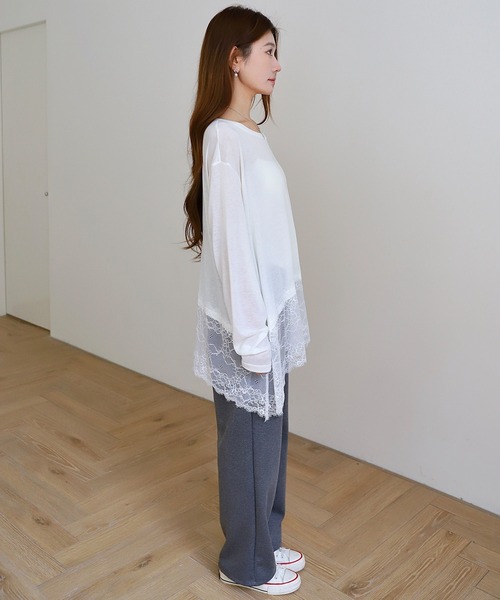 tシャツ レースドッキングトップス レディース : ZOZOTOWN Yahoo!店