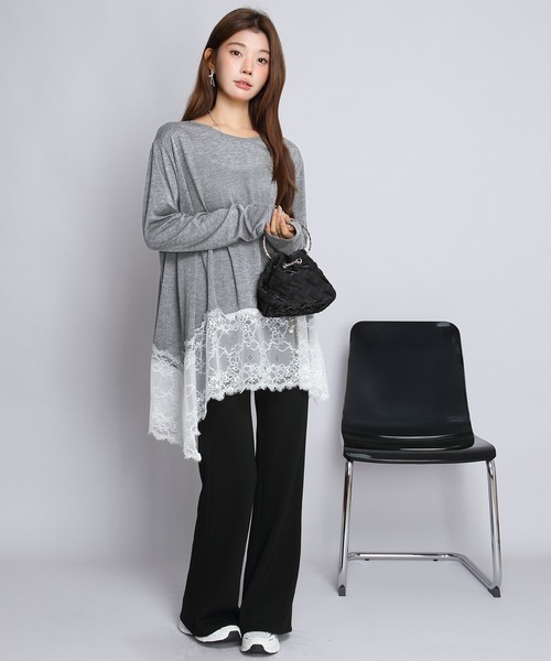 tシャツ レースドッキングトップス レディース : ZOZOTOWN Yahoo!店