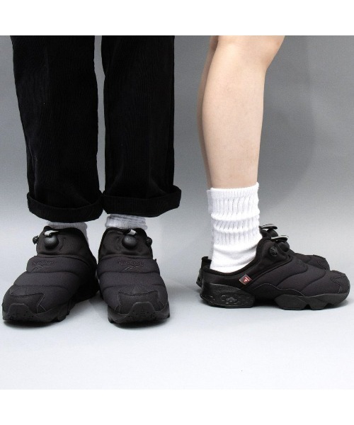 「Reebok」 スリッポン 24.5cm ブラック メンズの画像