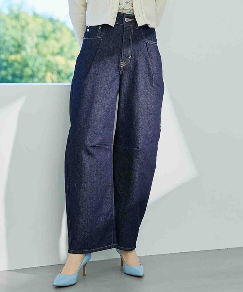 「SOMETHING」 デニムパンツ MEDIUM インディゴブルー レディースの画像