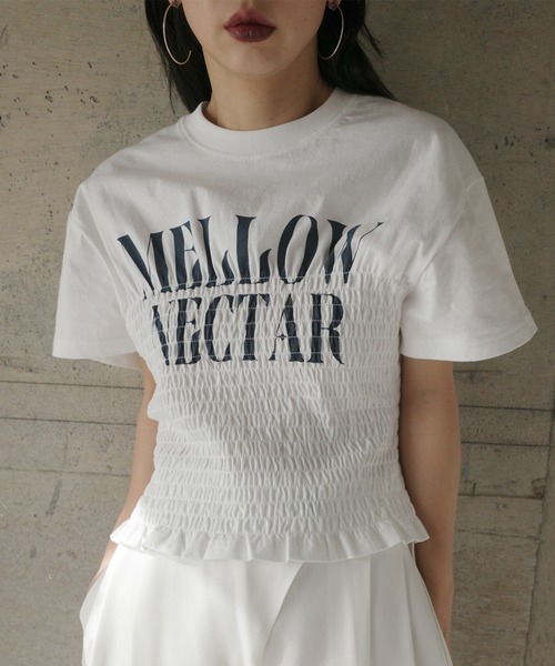 Ameri（アメリ） tシャツ MEDI SHIRRING CONCEPT TEE レディース