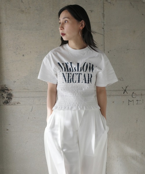 Ameri（アメリ） tシャツ MEDI SHIRRING CONCEPT TEE レディース