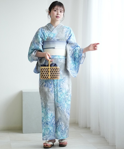 utatane 浴衣 有松絞り浴衣3点セット 水風の花 レディース : ZOZOTOWN