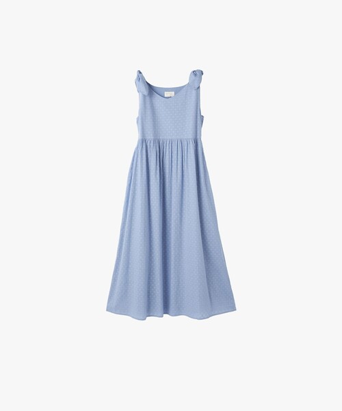 To b. by agnes ワンピース フラワー コットン カット ジャカード